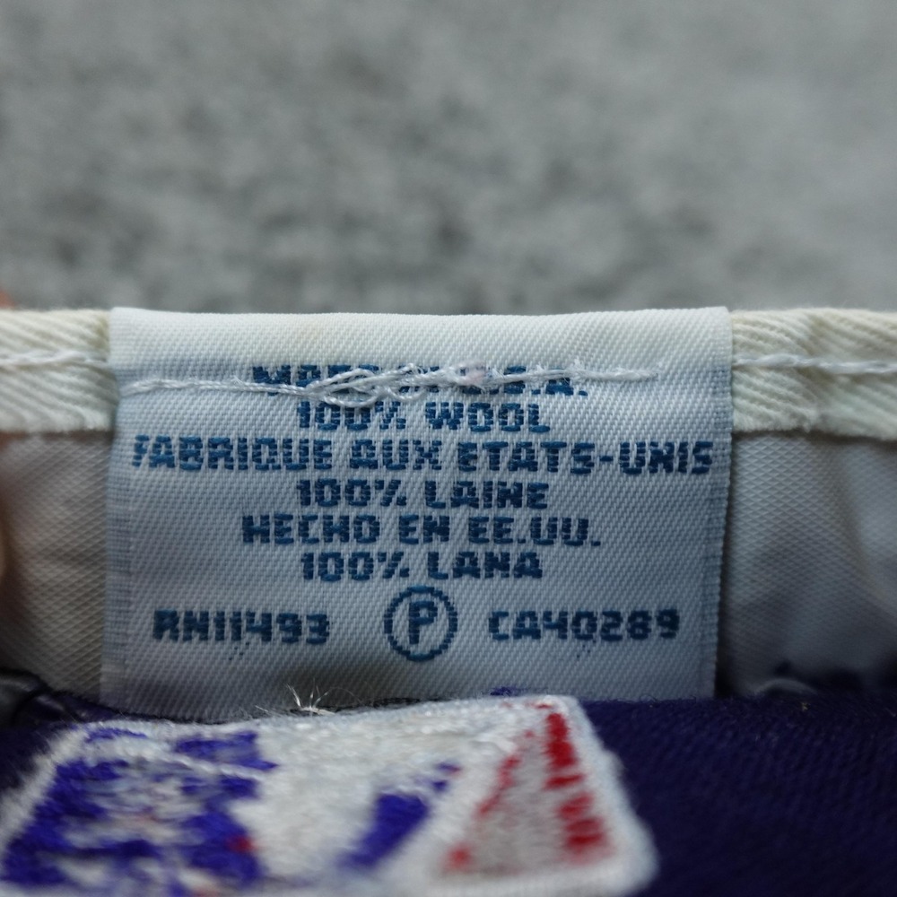 VTG Chicago Cubs Hat Cap Fitted Mens 7 Blue MLB Baseball New Era Wool 90s USA - Picture 10 of 11